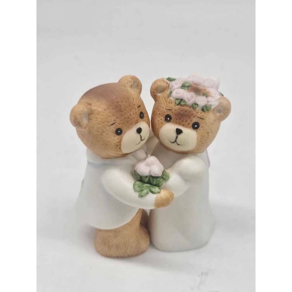 LF6 Enesco Lucy and Me Lucy  Rigg Old Large Wedding Bear Bridal Couple 1980
